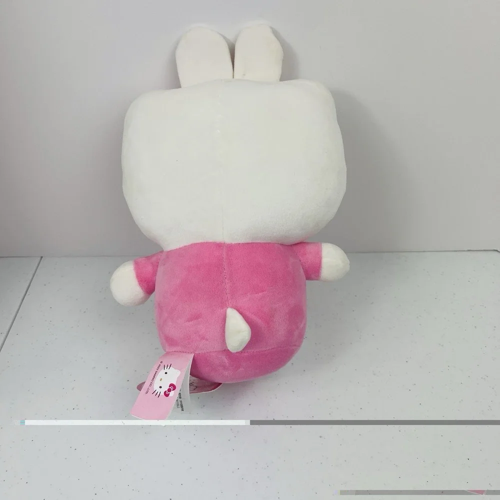 Hello Kitty Pink Plaid‎ Bunny Headband Bow Tutu Blushing Winking Plush 9
